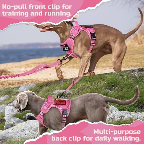 rabbitgoo Tactical Dog Harness for Small, No Pull Military Service Vest - Image 6