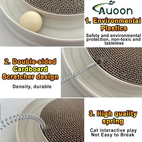 AUOON Cat Scratcher Toy with Ball Track - Image 6