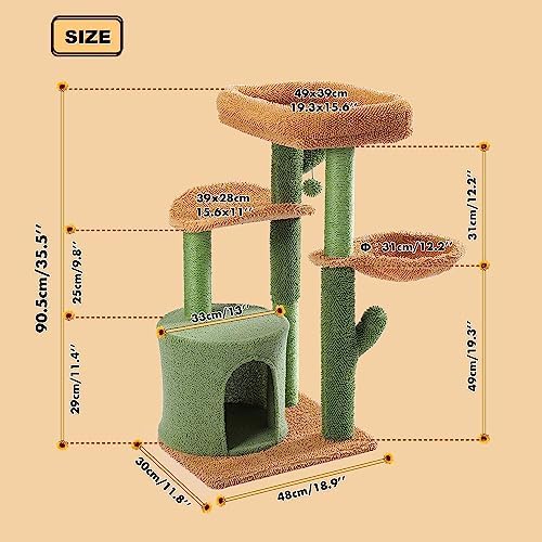 MUTTROS Cactus Cat Tree, Cat Scratching Post - Image 6