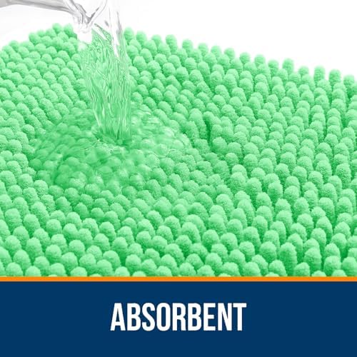 OLANLY Toilet Rugs U-Shaped 20x20, Soft Absorbent Chenille Contour Rugs - Image 4