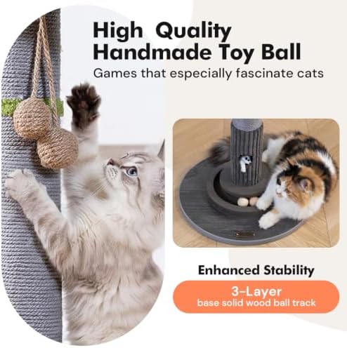 Woochpet 35"Cat Scratching Posts, Interactive Cat Toys - Image 5