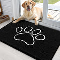 OLANLY Dog Door Mat for Muddy Paws 35x24, Paw Print Design Chenille Mud Mat by OLANLY