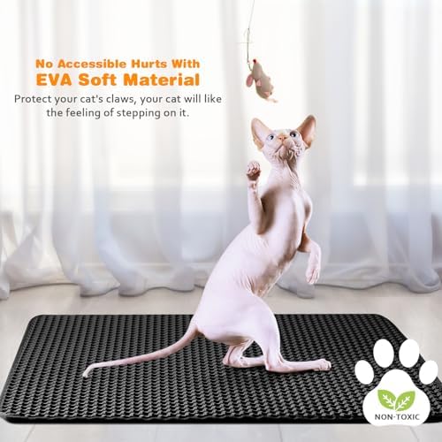 Cat Litter Mat 18"x24", Double Layer EVA litterbox Mat - Image 6