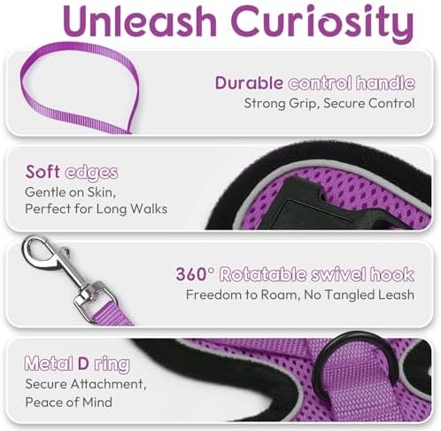 Dooradar Cat Harness and Leash Set, Adjustable and Escape Proof - Image 6