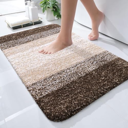 OLANLY Small Bathroom Rugs 28x18, Extra Soft Absorbent Microfiber Bath Rugs by OLANLY