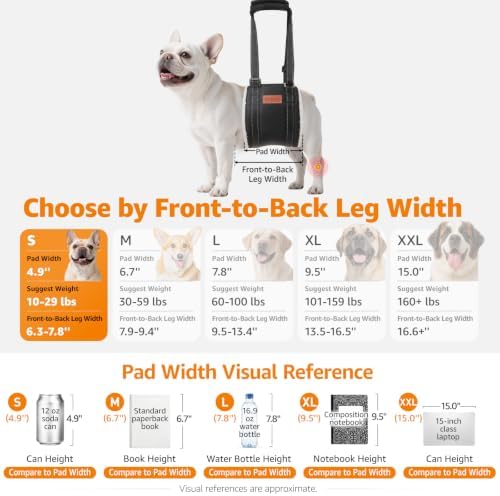 LOOBANI Portable Dog Sling for Small Dogs Hind Leg Support Weak Rear Legs - Image 4