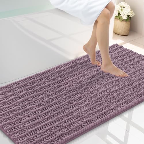 Smiry Bathroom Rugs 44X24, Extra Soft Rubber Backing Chenille Bath Mats by Smiry