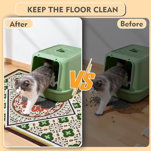 Jumbo Cat Litter Mat Catcher 35"x24" | Ultra-Absorbent Litter Box Rug - Image 3