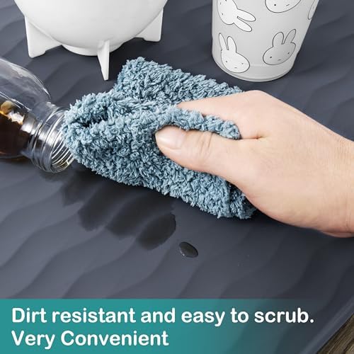 URMONA Waterproof Silicone Under Sink Mat, 16 x 10 in, Flexible Shelf Liner - Image 4