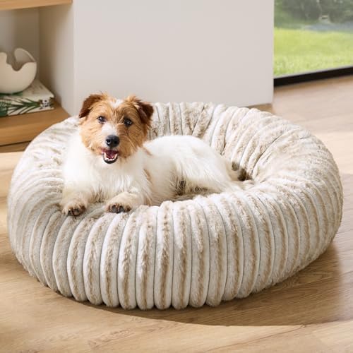 Bedsure ComfyFleece® Donut Dog Bed Medium Size Dog by BEDSURE