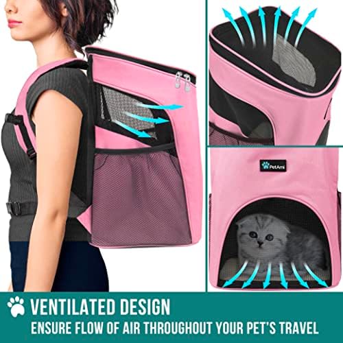 PetAmi Cat Backpack Carrier for Small Dogs and Large Cats, Airline Approved - Image 4