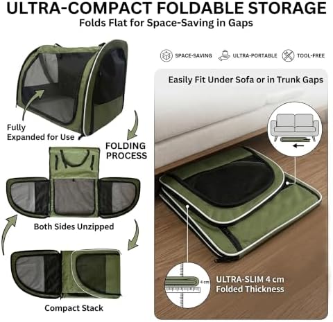 Dog Car Seat for Backseat, Enclosed Travel Carrier for Medium Dogs - Image 6