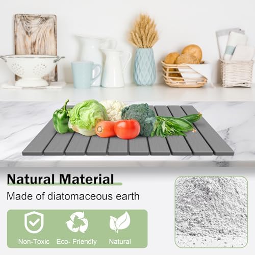 Stone Dish Drying Mat for Kitchen Counter, Versatile Stone Drying Mats for Cups - Image 3