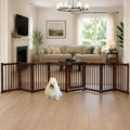 Extra Wide 8-Panel Freestanding Indoor Pet Gate by Unknown