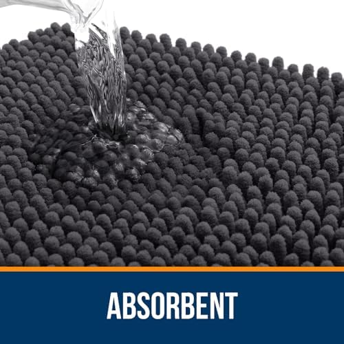 OLANLY Bathroom Runner Rugs 59x24, Extra Soft Absorbent Chenille Bath Rugs - Image 4