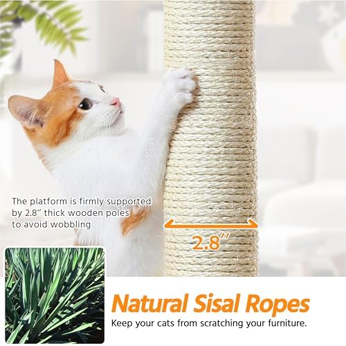 Yaheetech 79in Multi-Level Tall Cat Tree - Image 6