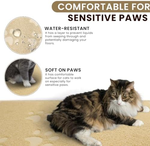 Andalus Jumbo Cat Litter Mat, Non-Slip & Easy to Clean Cat Litter Box Mat - Image 5