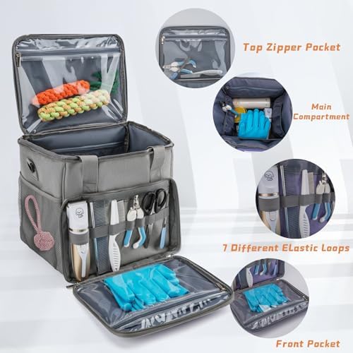 SMYV Pet Grooming Bag for Dog Grooming Supplies, Dog Tote Travel Bag for Pets - Image 5