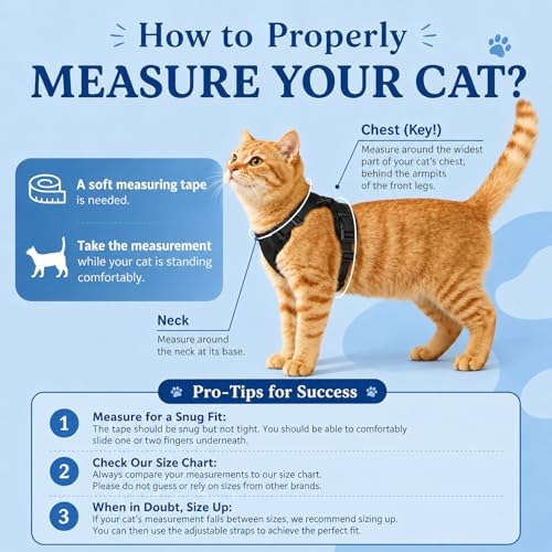 Cat Harness and Leash Set for Walking Escape Proof, Improved Four Place - Image 2