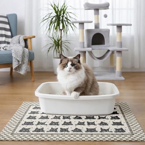 Cat Litter Mat 24"x15" for Litter Box, Non-Slip Washable Floor Mat - Image 3