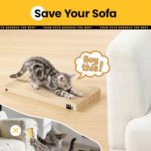 Cat Scratcher, Durable Scratch Pad, Corrugated Cardboard Scratching Board - Image 5