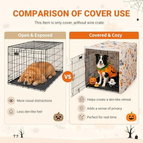 Explore Land Halloween Pattern Dog Crate Cover, 36 Inches - Image 3
