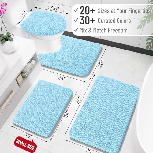 OLANLY Large Bathroom Rugs 47x32, Extra Soft Absorbent Chenille Bath Rugs - Image 2