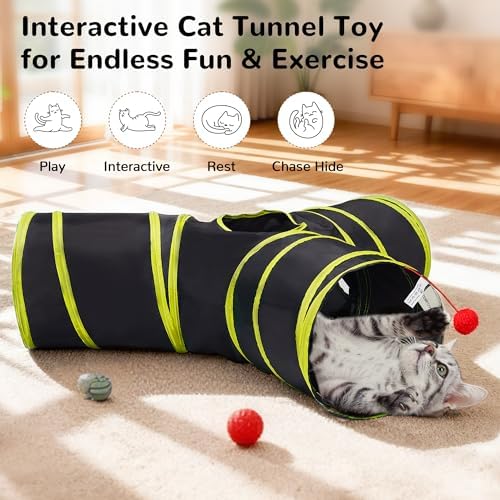 Tempcore Cat Tunnel, 3-Way Collapsible Toy - Image 3