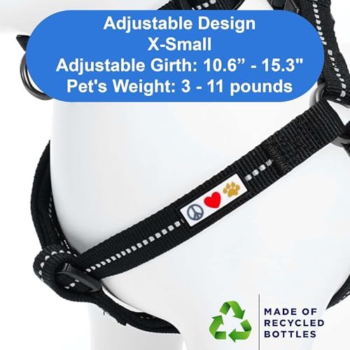 Pawtitas Recycled Reflective Step-in Dog Harness – Adjustable No-Pull Vest - Image 3