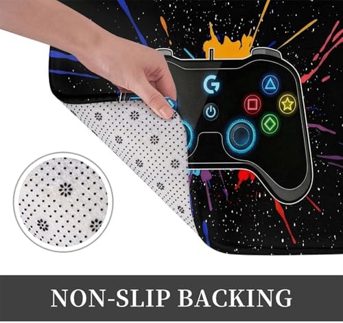 Game Joystick Bath Mat 24x16 Inch Non-Slip Soft Microfiber Bathroom Rugs - Image 4