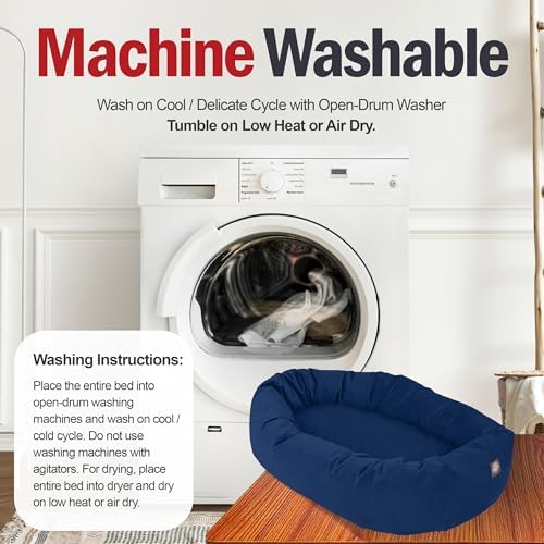 Majestic Pet 52 Inch Suede Calming Dog Bed Washable – Cozy Soft Round Dog Bed - Image 7