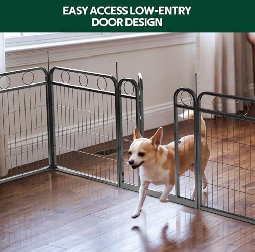 Dog Playpen - 24 Inch 8 Panel Metal Dog Pen - Image 4
