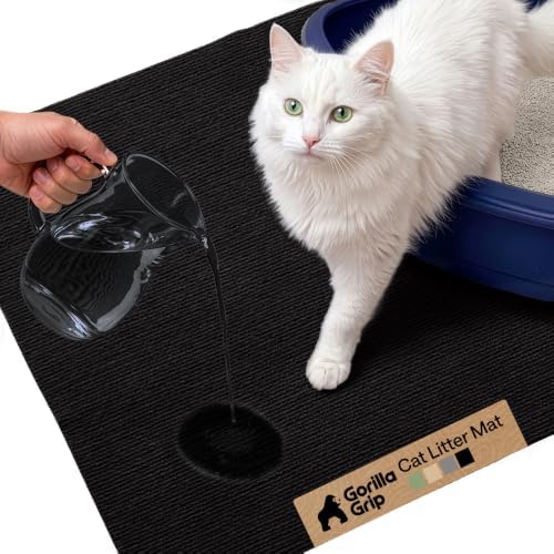 GORILLA GRIP Cat Litter Box Mat, Soft Felt Scatter Catcher by GorillaGrip