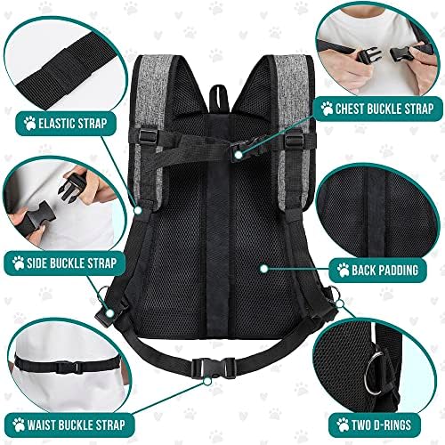PetAmi Dog Front Carrier Backpack, Adjustable Pet Cat Chest Ventilated Dog - Image 5