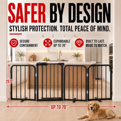 Freestanding Foldable Dog Gate - Image 4