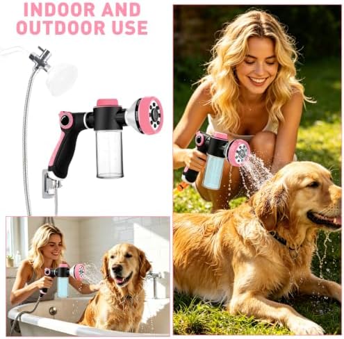 Dog Shower Attachment with 6.6FT Shower Hose, 8 Sprayer Modes Dog Washing Hose - Image 3