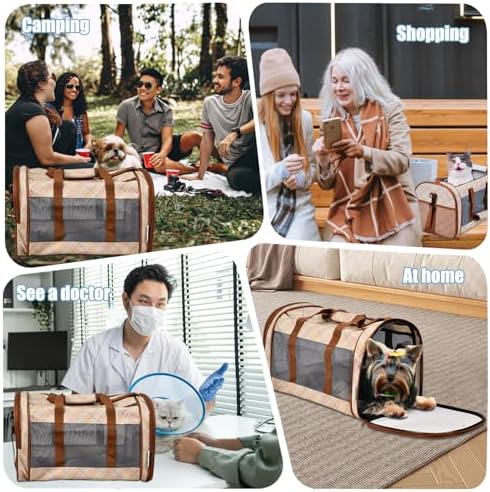 Soft-Sided Kennel Pet Carrier, Airline Approved Travel Handbag - Image 7