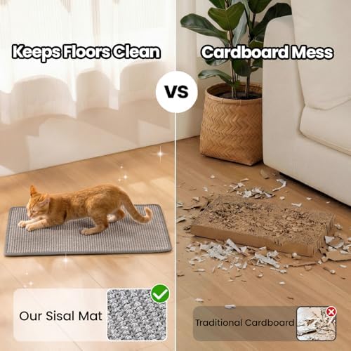 Conlun 2-Pack Cat Scratching Pads, 23.6x31.5in Sisal Wall & Couch Protector - Image 3