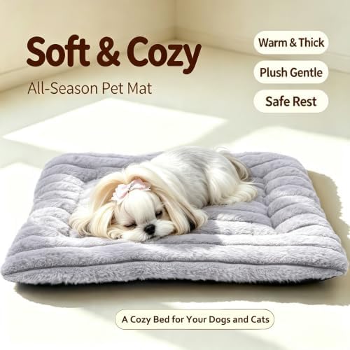22 Inch Ultra Soft Comfy Pet Bed, Tiny Dog Bed, Washable Anti-Slip Crate Pad - Image 2