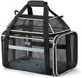 Lekereise Top-Expandable Pet Carrier Full Mesh 17x11x9.5 Inch Airline Approved by Lekereise