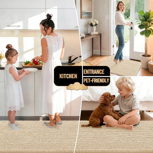 OLANLY Thick Chenille Large Bathroom Rugs 40x32, Absorbent Bath Mat - Image 6