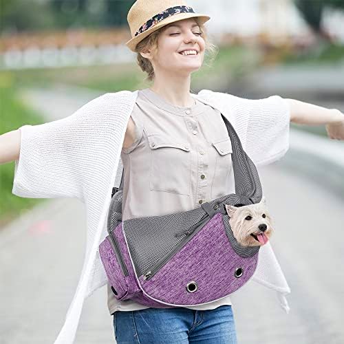 PetAmi Small Dog Sling Carrier, Puppy Cat Hands-Free Purse, 10 lb - Image 5