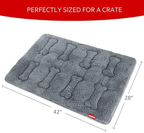 Dog Bed Crate Mat 2 Pack, Soft Plush Dog Bed Pad - Image 4