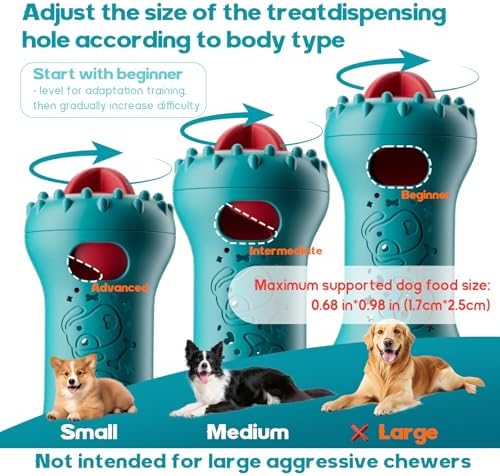 Interactive Dog Toys, Adjustable Treat Dispensing Toy to Keep Them Busy - Image 4