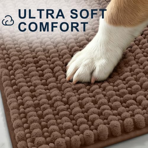 Smiry Dog Door Mat for Muddy Paws 24x16, Ultra Absorbent Chenille Doormat - Image 3