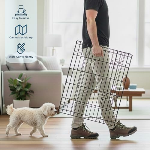 Dog Playpen - Foldable Metal Exercise Puppy Play Pen - Indoor/Outdoor Pen with - Image 3