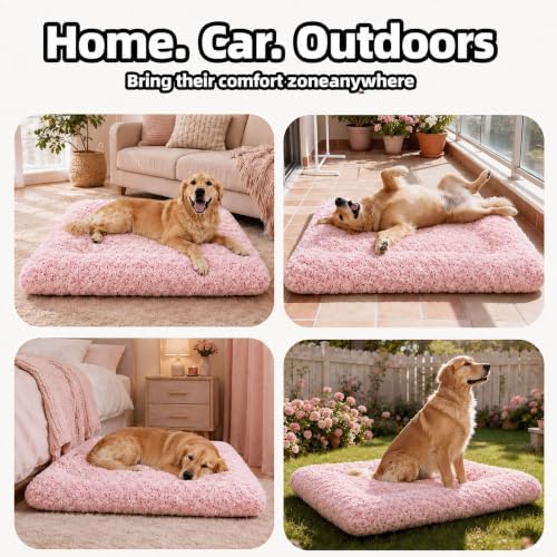 Dog Bed Large Size, Plush Washable Pet Bed Mat, Dog Crate Bed 35"x23" - Image 5