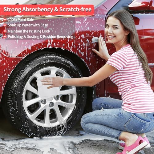 White Microfiber Cleaning Cloths, 100 Pack Shop Towels Rags, Bulk Absorbent - Image 5