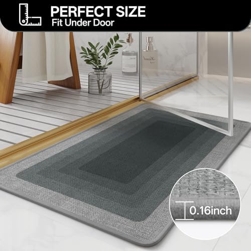 Bath Mat Non Slip, Quick Dry Bathroom Rug Under Door - Image 3