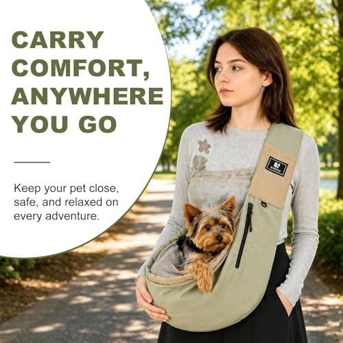 Dog Carrier Sling for Small Dogs & Cats, Puppy Sling Bag - Image 6